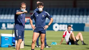 La vuelta de Jagoba Arrasate a Tajonar tras superar el coronavirus: justo a tiempo para el Mirandés