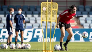 La plantilla de Osasuna se entrena en Tajonar con las ausencias de Enric Gallego y de Asier Córdoba