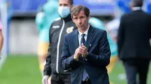 Cuco Ziganda, tras la derrota ante el Espanyol de Fran Mérida: "La jugada del penalti ha sido decisiva"