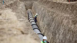 El Canal de Navarra en Peralta terminará en junio y Chivite promete que la 2ª fase empezará esta legislatura