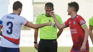 Fútbol de mucho nivel en el partido de Segunda división entre la UD Mutilvera y el CD Calahorra