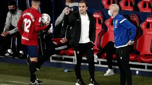 Jagoba Arrasate, dolido: "Hemos hecho un grandísimo primer tiempo y el penalti ha sido un mazazo"