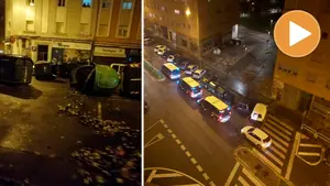 Graves disturbios en Pamplona: jóvenes abertzales cruzan contenedores y crean el caos en Rochapea y Chantrea