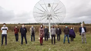 La UPNA, a la b&uacute;squeda de ondas de cuerpos celestes: inaugura el mayor radiotelescopio universitario