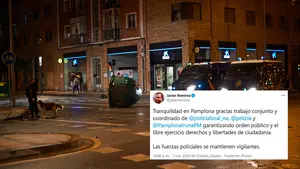 La "tranquilidad" de Remírez con los disturbios en Pamplona: el desafortunado tuit que molesta a la policía