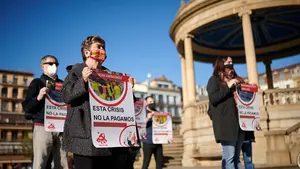 Los comunistas 'toman' Pamplona para reclamar una "salida social y justa" a la crisis de la Covid-19
