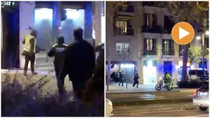 La policía local de Barcelona dispara a un hombre que iba a atacarles con un cuchillo en mitad de la calle