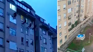 Gran intervenci&oacute;n en Zizur Mayor: polic&iacute;as y bomberos salvan la vida a un hombre tras caer de gran altura