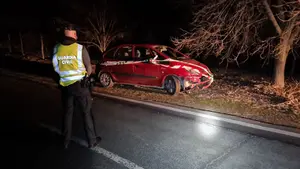 Una mujer herida tras volcar su vehículo en Lerín cuando trataba de esquivar a un animal en la carretera