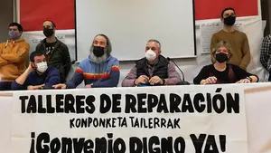 Concentraciones y un paro: los trabajadores talleres de reparación de Navarra reclaman un nuevo convenio