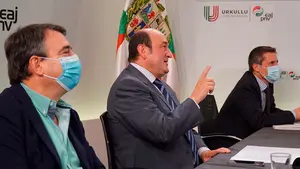 Ortuzar (PNV) pasa por Pamplona para atacar a UPN: "Matones, cerriles, atrofiados"