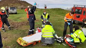 Evacuado en helicóptero un trabajador forestal tras ser golpeado por un árbol en Goizueta