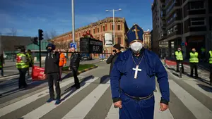 La marcha de los transportistas en Pamplona en imágenes: indignados con el trato del Gobierno de Navarra