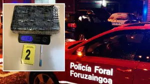 Encuentran un kilo de cocaína en su maletero: ingresa en prisión un hombre de 36 años de Pamplona