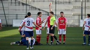 Tremendo zarpazo del Tudelano: el equipo ribero le gana el derbi a la Mutilvera jugando con uno menos