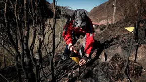 Las pesquisas de la Policía Foral para detectar el origen del incendio de Bera: así investigan las zonas calcinadas