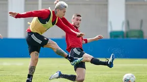 Osasuna regresa al trabajo durante el parón con nueve futbolistas de campo