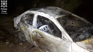 Un accidente con vuelco e incendio deja cuatro heridos en la NA-5410