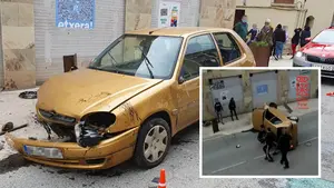 Investigado tras volcar con su coche en una carrera ilegal en Puente la Reina