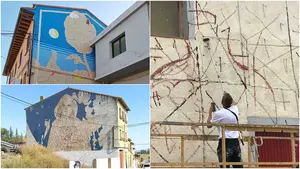 Los murales urbanos más sorprendentes se muestran sobre fachadas en Villafranca