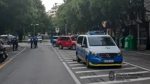 Una actuación policial corta ambos sentidos de la calle Navas de Tolosa, en Pamplona