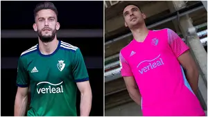 Osasuna sorprende con sus nuevas equipaciones suplentes: verde 'Pamplona' y rosa