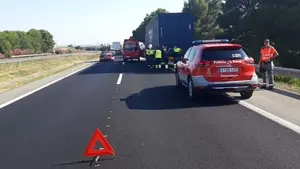 Atropello mortal en Olite: fallece un camionero cuando se encontraba en el arcén de la autopista