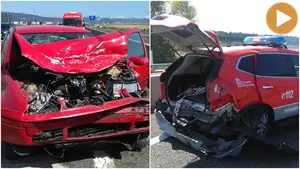 Sale a la luz el vídeo de la embestida a un coche patrulla de la Policía Foral