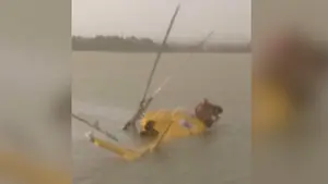 Dos heridos en un accidente de helicóptero en un embalse cercano a Navarra