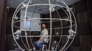 Así es la nueva jaula esférica que han construido en la UPNA para los músicos y creadores