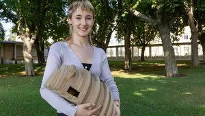 Una estudiante de la UNAV dise&ntilde;a una caja nido biodegradable para fauna amenazada