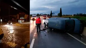 Inundaciones en Navarra: anegadas casas, un cuartel, una empresa, carreteras y evacuado un tren