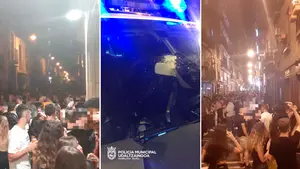 Nuevos disturbios en el 'juevincho': seis detenidos y cuatro policías heridos