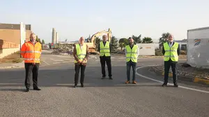 Inician la construcción de una nueva rotonda en San Adrián para unir el polígono y el pueblo