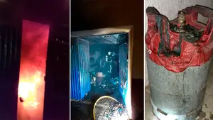 Un incendio en una bajera de una vivienda en Corella se salda con dos personas heridas