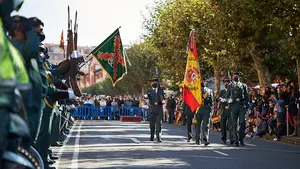 El himno de España resuena con fuerza en Pamplona por el Día de la Hispanidad