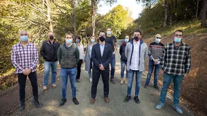 Continúan los trabajos en Lekunberri para mejorar la seguridad de la Vía Verde del Plazaola