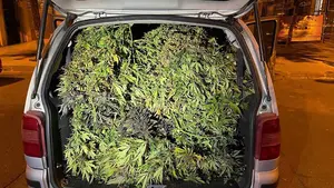 La furgoneta de la 'alegría' en Pamplona: interceptan a un vehículo repleto de marihuana