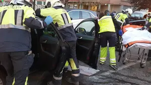 Accidente en Burlada: trasladadas al HUN tres personas, entre ellas un niño, tras una colisión
