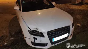 Un joven de 24 años se estrella con el coche en la Rochapea y sextuplica la tasa de alcohol máxima