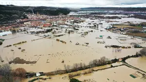 El río Arga se ceba con Funes: incidentes y situación de las inundaciones en Navarra