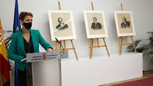 Chivite presenta tres retratos de los vicepresidentes de la Diputación Foral en la II República