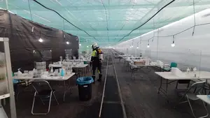 Dos trasladados al hospital de Tudela por una intoxicación en un invernadero en Milagro