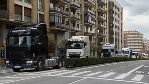 Transportistas navarros decidirán si seguir con la huelga pese al pacto de Sánchez
