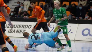 El derbi navarro de fútbol sala se decide con un gol a ocho segundos del final