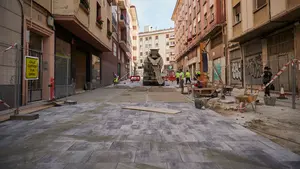 La nueva plaza peatonal de un barrio de Pamplona que estará lista para Sanfermines