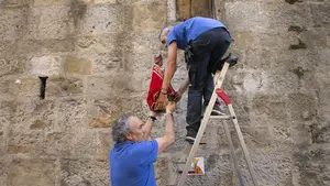 La hornacina de Santo Domingo ya espera vacía al San Fermín original para el primer encierro