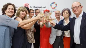 Chivite monta un brindis por sus primeros Sanfermines en el Gobierno de Navarra