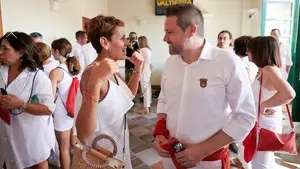 Chivite se niega a responder a una periodista de NAVARRA.COM en el Chupinazo de Tudela