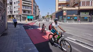 El carril bici en Pamplona suma 520 metros nuevos tras las obras en este barrio de Pamplona